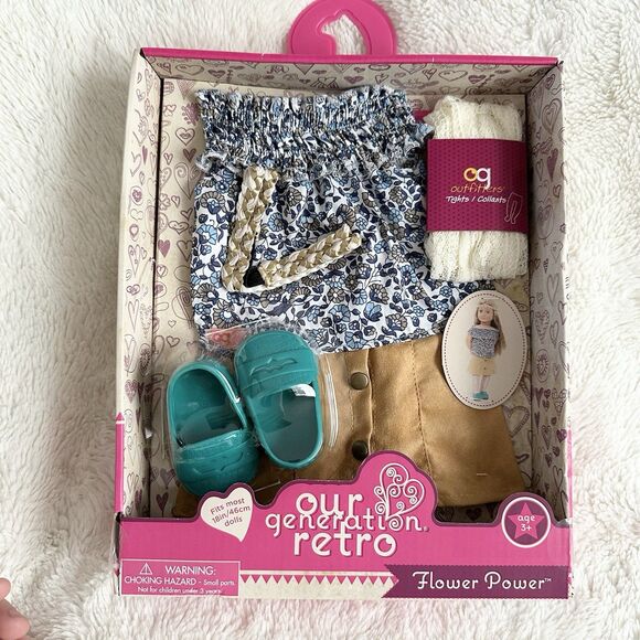 Our Generation Retro Flower Power Outfit In Box 18 Inch Doll Clothes Accessory - Picture 1 of 6
